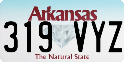AR license plate 319VYZ