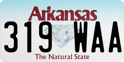 AR license plate 319WAA