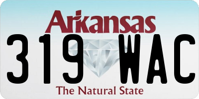 AR license plate 319WAC