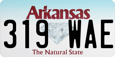 AR license plate 319WAE