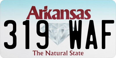 AR license plate 319WAF