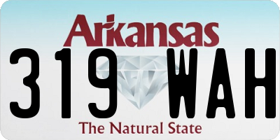 AR license plate 319WAH