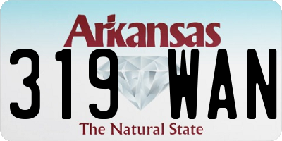AR license plate 319WAN