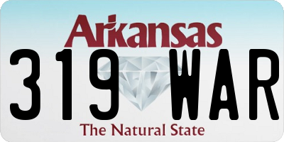 AR license plate 319WAR