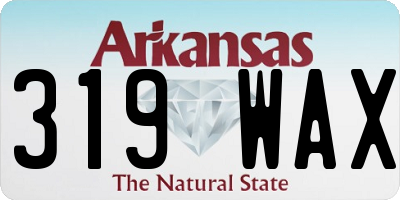 AR license plate 319WAX