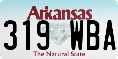 AR license plate 319WBA