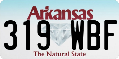AR license plate 319WBF