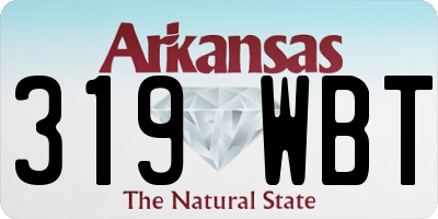 AR license plate 319WBT