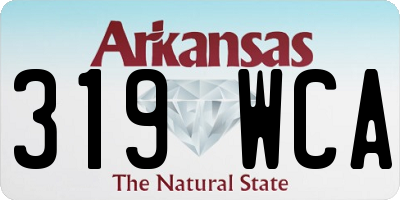AR license plate 319WCA