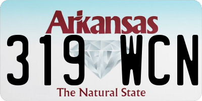 AR license plate 319WCN