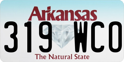 AR license plate 319WCO