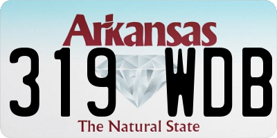 AR license plate 319WDB