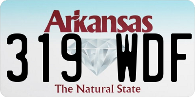 AR license plate 319WDF
