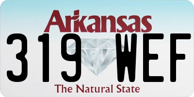 AR license plate 319WEF