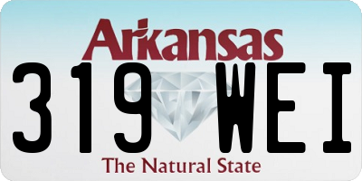 AR license plate 319WEI