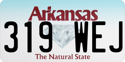 AR license plate 319WEJ