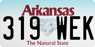 AR license plate 319WEK