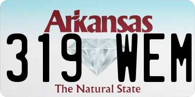 AR license plate 319WEM