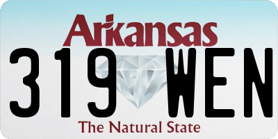 AR license plate 319WEN