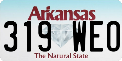 AR license plate 319WEO