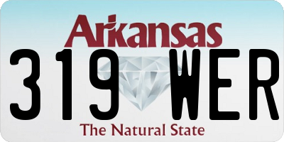 AR license plate 319WER