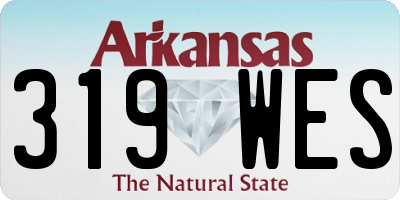AR license plate 319WES
