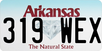 AR license plate 319WEX