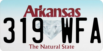 AR license plate 319WFA