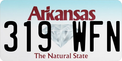 AR license plate 319WFN
