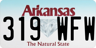 AR license plate 319WFW