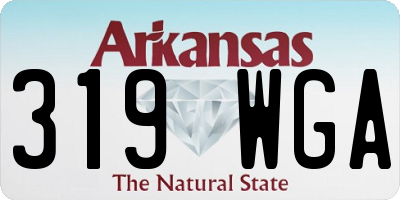 AR license plate 319WGA
