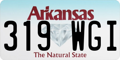 AR license plate 319WGI