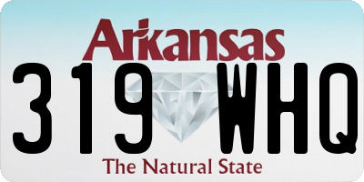 AR license plate 319WHQ