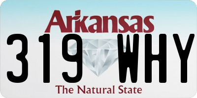 AR license plate 319WHY