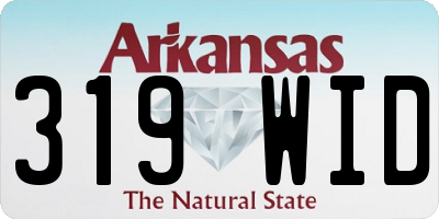 AR license plate 319WID