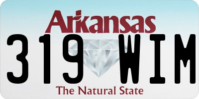 AR license plate 319WIM