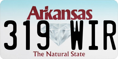 AR license plate 319WIR