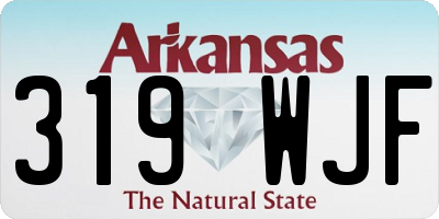 AR license plate 319WJF