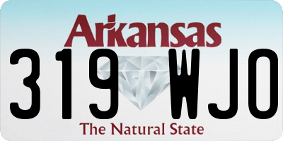 AR license plate 319WJO