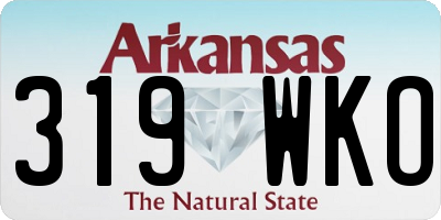 AR license plate 319WKO