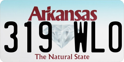 AR license plate 319WLO