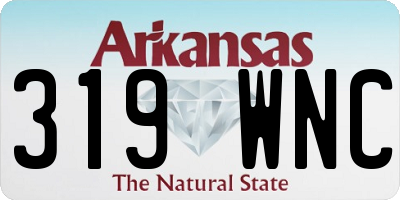 AR license plate 319WNC