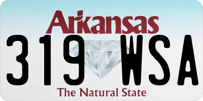 AR license plate 319WSA