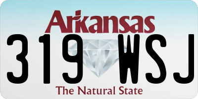 AR license plate 319WSJ