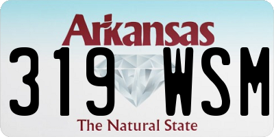 AR license plate 319WSM
