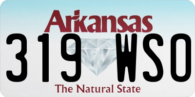 AR license plate 319WSO