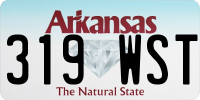 AR license plate 319WST