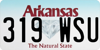 AR license plate 319WSU