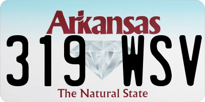 AR license plate 319WSV