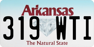 AR license plate 319WTI